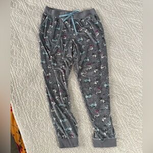 Cuddl Duds Reindeer Corgi Ultra Plush Fleece PJ Bottoms